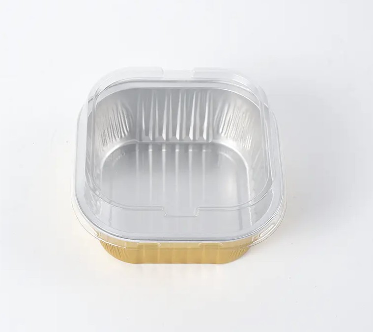 Elegans triclinium, sustentabile packaging: allectatio auri Nigri Aluminium Foil Cibum Containers