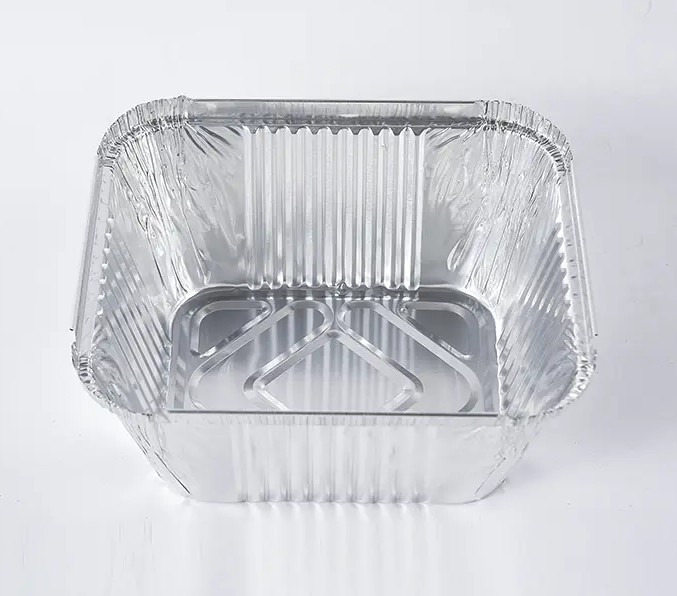 Usura Square Wrinkled Aluminium Foil Food Containers
